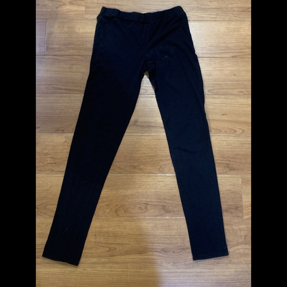 Poof! Black Leggings Girls Medium